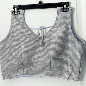 Stunning Silver padded Blouse / Brand New / size 38 (check pics for measurements